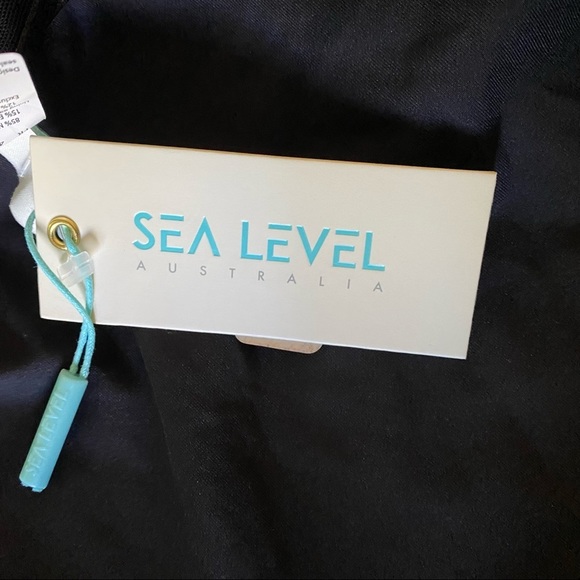 Sea Level Australia Eco Essentials Frill One Piece Black Swimsuit Size 10 NWT - Picture 10 of 15